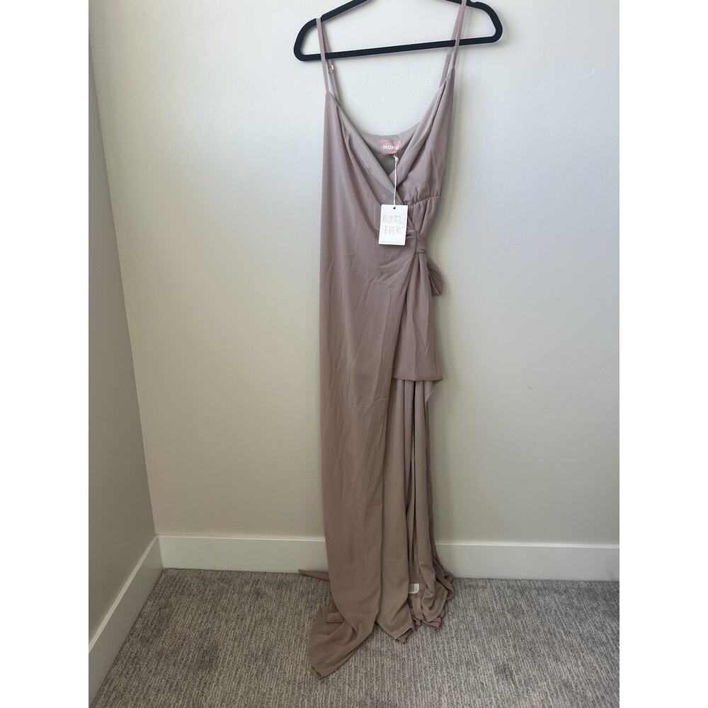 Show Me Your MuMu Beige Wrap Dress